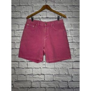 TOPSHOP High Waisted Pink Denim Mom Shorts Women’s Size‎ 10